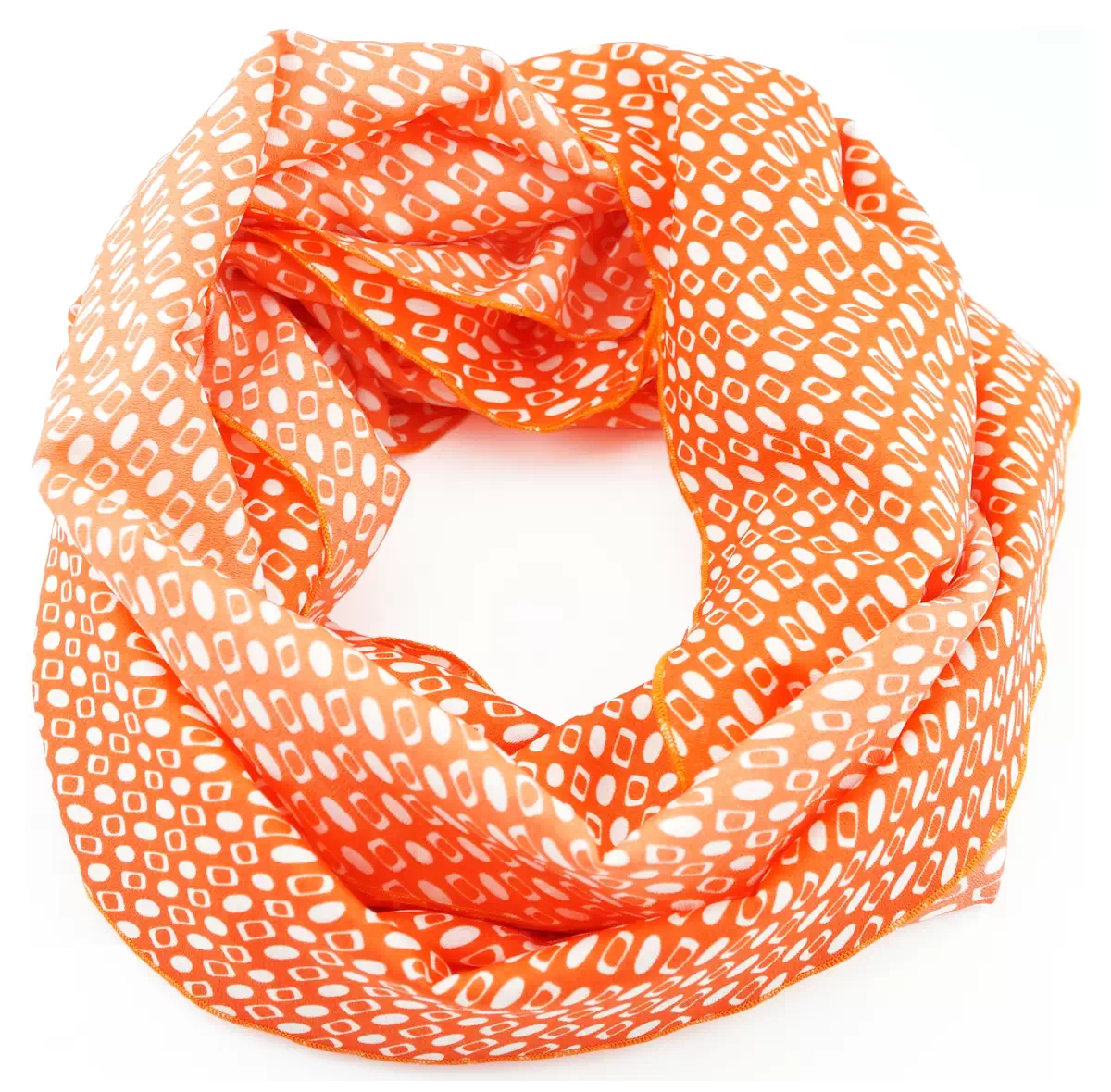 Orange and white scarf Clearance